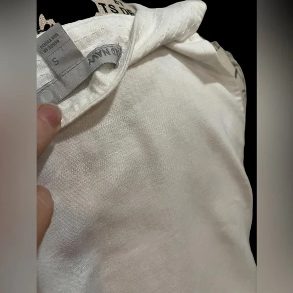 OLD NAVY WHITE LINEN DRESS S - Picture 7 of 7